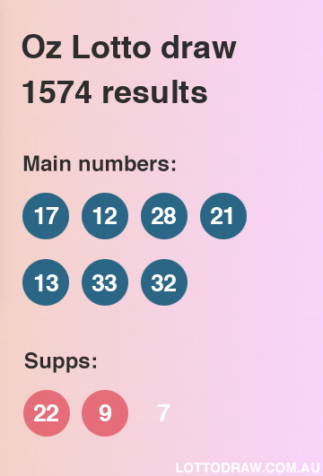 Oz Lotto results and numbers for draw number 1574