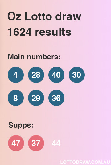 Oz Lotto results and numbers for draw number 1624