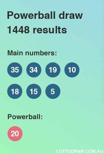 Powerball results and numbers for draw number 1448