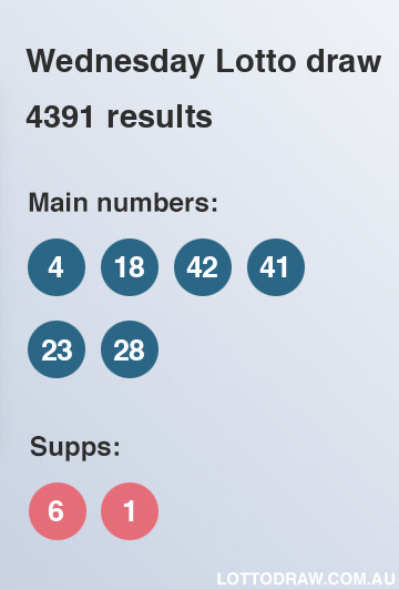 Wednesday Lotto results and numbers for draw number 4391
